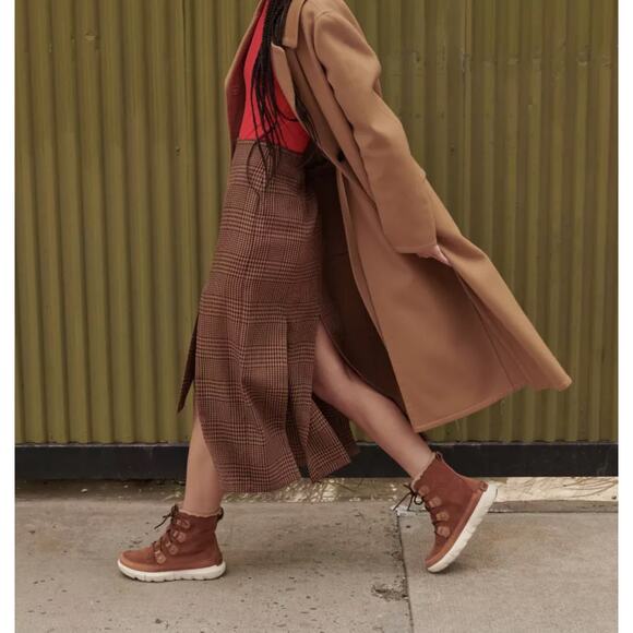 New Sorel Explorer Next Joan WP Boots Velvet Tan, Fawn Leather Women's Size 8.5 - Picture 1 of 9